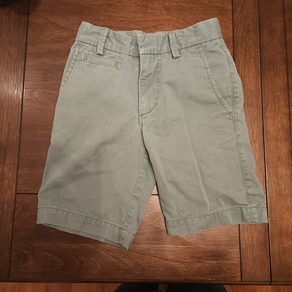 GAP Kids Sage Green Shorts Flat Front Adjustable Waist Size 6